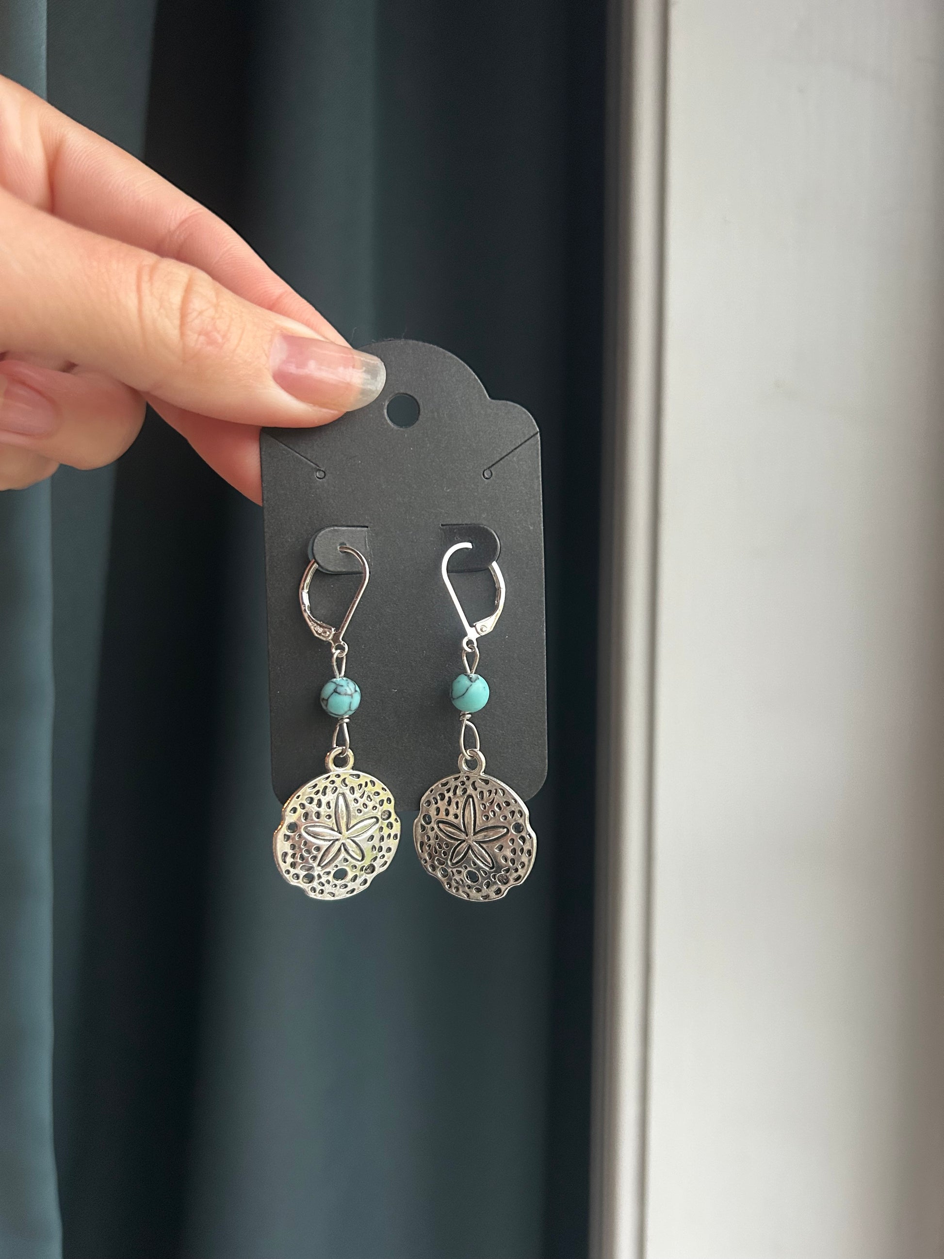 Silver Sand-Dollar Earrings