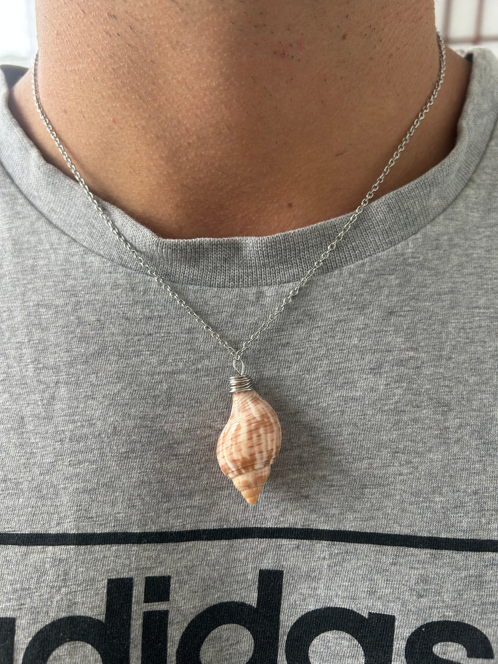 Silver Banded Tulip Necklace