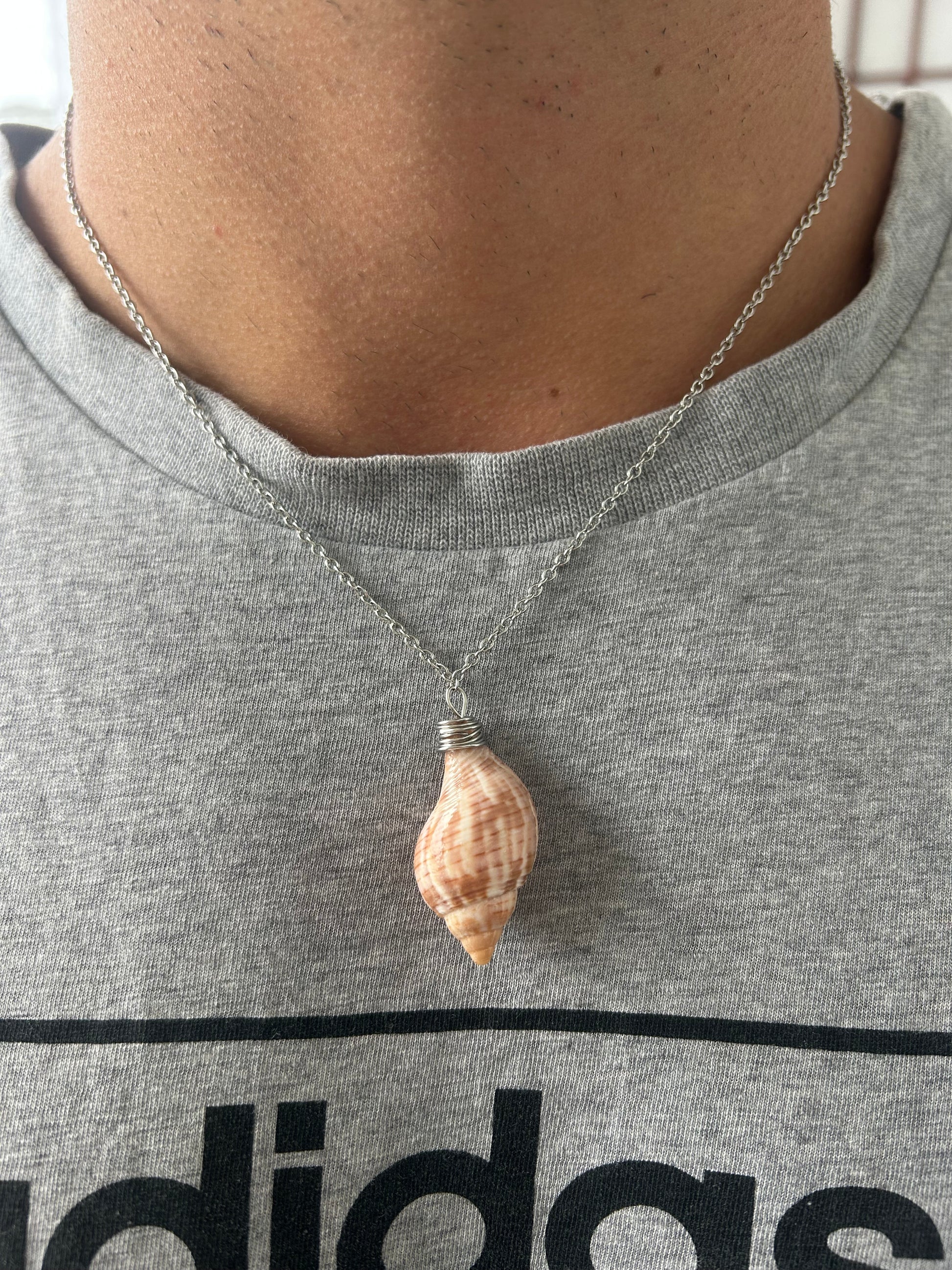 Silver Banded Tulip Necklace